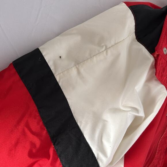 Vintage CB Sports Thinsulate Jacket Mens medium Full Zip/Button -Red Black White - Picture 3 of 15
